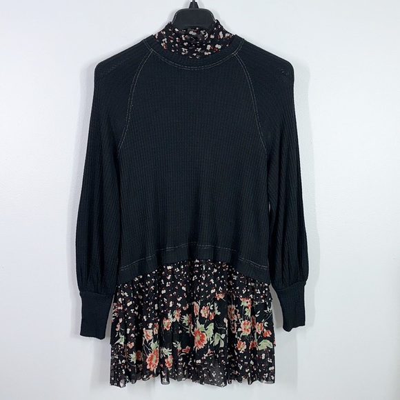 Free people opposites attract mini dress in black floral size XS - Picture 3 of 8